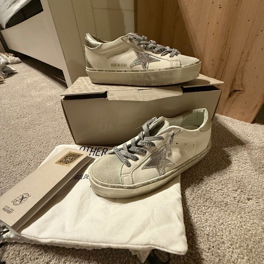 Golden goose White ice/silver/PLA